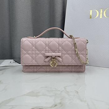 Dior My Dior Mini Bag Rose Lamskin-21 x 11.5 x 4.5 cm