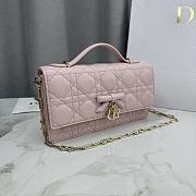 Dior My Dior Mini Bag Rose Lamskin-21 x 11.5 x 4.5 cm - 3