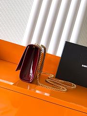 YSL Saint Lauren Kate patent leather small handbag Red-20cm - 3