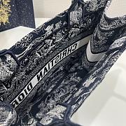 Dior Book Tote Blue off-white Toile de Jouy Reverse embroidery-36cm - 4
