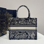 Dior Book Tote Blue off-white Toile de Jouy Reverse embroidery-36cm - 2