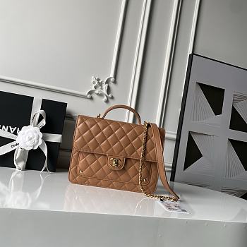 Chanel 25B Backpack Lamskin Gold Tone-18*23*6cm
