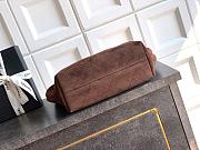 Chanel Small HOBO BAG Suede Calfskin, Lambskin & Gold-Tone Metal Dark Brown-24*31*10cm - 3