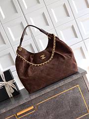 Chanel Maxi Hobo Bag Suede Calfskin, Lambskin & Gold-Tone Metal-35*38*14cm - 1