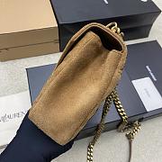 YSL | Monogram College Suede Brown-24cm - 4