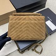YSL | Monogram College Suede Brown-24cm - 2