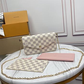 Louis vuitton pochette CohotBag  felicie damier azur canvas 3704