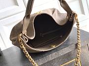 Chanel Small HOBO BAG Suede Calfskin, Lambskin & Gold-Tone Metal Dark Grey-24*31*10cm - 3