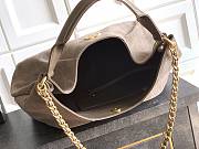 Chanel Medium HOBO BAG Suede Calfskin, Lambskin & Gold-Tone Metal Dark Grey-29*35*13cm - 4