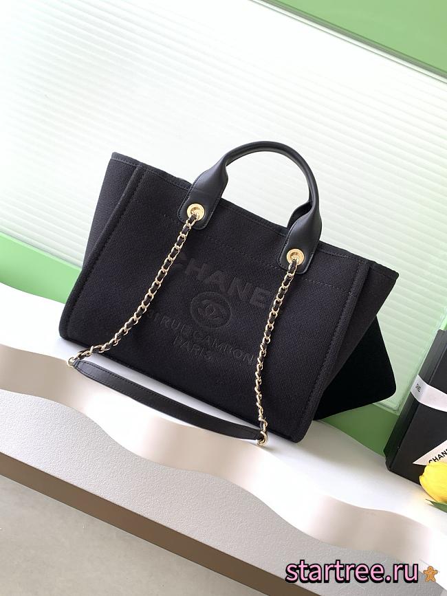 Chanel Shopping Bag Black-32cm - 1