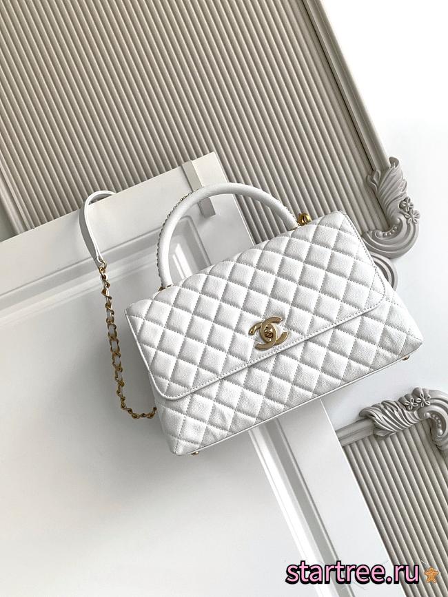 Chanel | CoCo Handle Bag White 29cm - 1