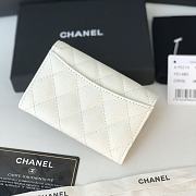 CHANEL Card Holder Caviar leather White Gold-11*8.5*3cm - 4