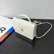 Chanel 25k Backpack With Handle Caviar White-18*14*5cm - 2