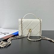 Chanel 25k Backpack With Handle Caviar White-18*14*5cm - 5