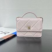 Chanel 25k Backpack With Handle Caviar Pink-18*14*5cm - 1
