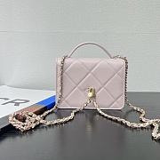 Chanel 25k Backpack With Handle Caviar Pink-18*14*5cm - 2