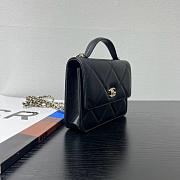 Chanel 25k Backpack With Handle Caviar Black-18*14*5cm - 2