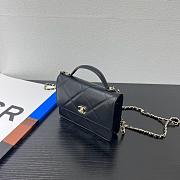 Chanel 25k Backpack With Handle Caviar Black-18*14*5cm - 4