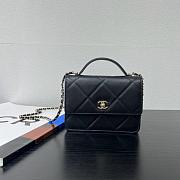 Chanel 25k Backpack With Handle Caviar Black-18*14*5cm - 3