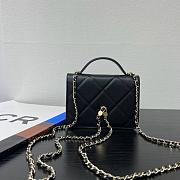 Chanel 25k Backpack With Handle Caviar Black-18*14*5cm - 5