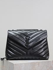YSL| Loulou Chain Shoulder Bag Black -30x10x22cm - 1