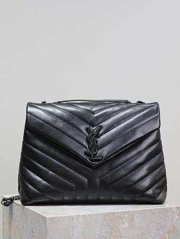 YSL| Loulou Chain Shoulder Bag Black -30x10x22cm