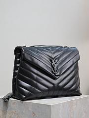 YSL| Loulou Chain Shoulder Bag Black -30x10x22cm - 3