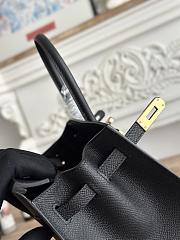Hermes 25 Birkin Bag In Epsom leather Black and Gold Hardware - 5