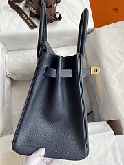 Hermes 25 Birkin Bag In Epsom leather Navy and Gold Hardware - 5