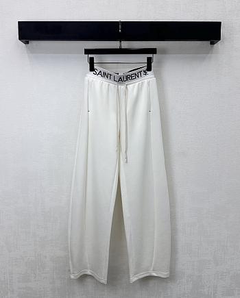 YSL Saint Lauren Drawstring trousers White