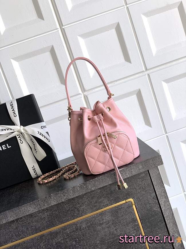 Chanel 25B Mini String Bag Pink-12.5*10*7cm - 1