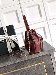 Chanel 25B Mini String Bag Burgundy-12.5*10*7cm - 4