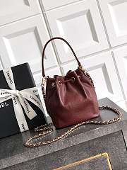 Chanel 25B Mini String Bag Burgundy-12.5*10*7cm - 3