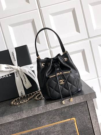 Chanel 25B Mini String Bag Black-12.5*10*7cm