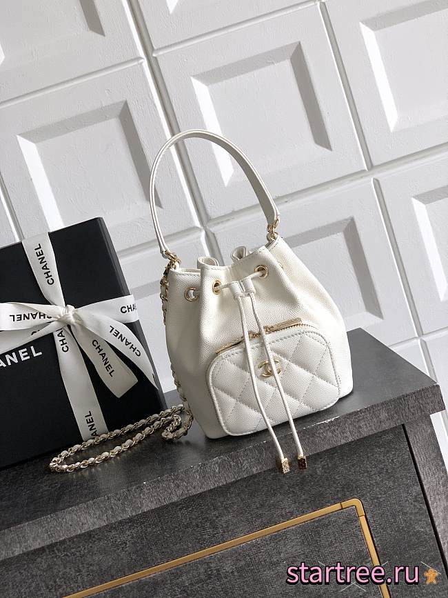 Chanel 25B Mini String Bag White-12.5*10*7cm - 1