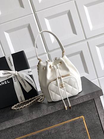 Chanel 25B Mini String Bag White-12.5*10*7cm