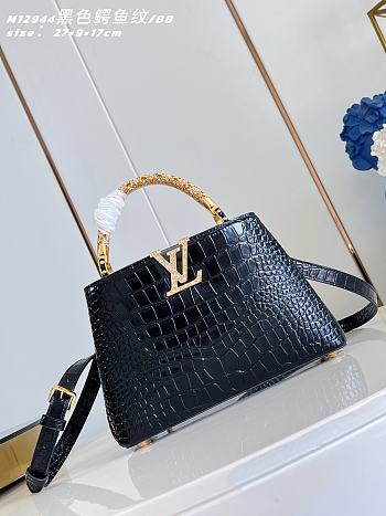 Louis Vuitton Capucines Black M12944-27 x 18 x 9 cm