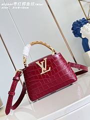 Louis Vuitton Capucines Mini Black Red M12944-21x14x8cm - 1