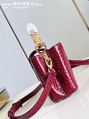 Louis Vuitton Capucines Mini Black Red M12944-21x14x8cm - 5