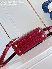 Louis Vuitton Capucines Mini Black Red M12944-21x14x8cm - 4