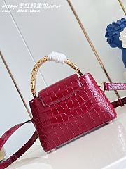 Louis Vuitton Capucines Mini Black Red M12944-21x14x8cm - 3