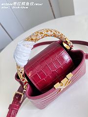 Louis Vuitton Capucines Mini Black Red M12944-21x14x8cm - 2