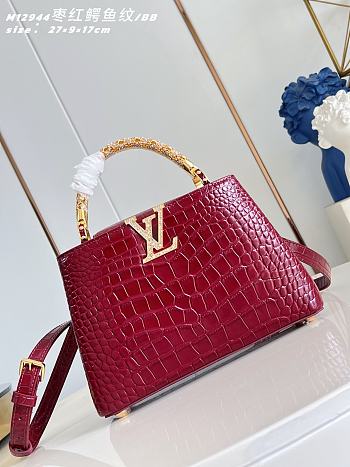 Louis Vuitton Capucines PM Red M12944-27 x 18 x 9 cm