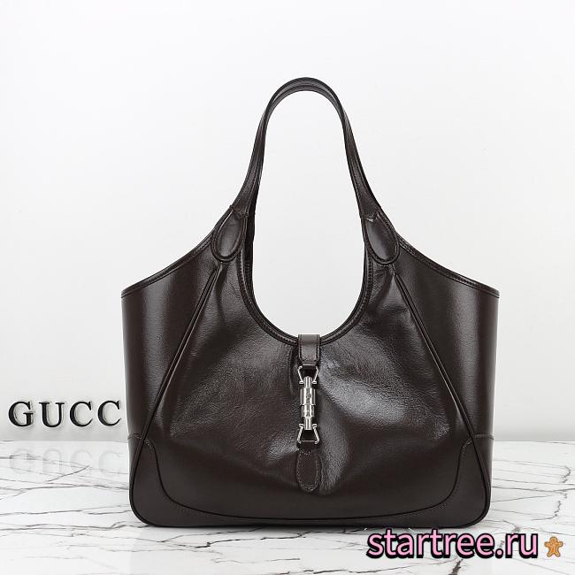 Gucci Mercato medium tote bag Dark Brown-35*28*15cm - 1