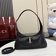 Gucci Jackie Slim medium shoulder bag Black Leather-27*13*3.5cm - 1