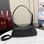 Gucci Jackie Slim medium shoulder bag Black Leather-27*13*3.5cm - 5