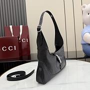 Gucci Jackie Slim medium shoulder bag Black Leather-27*13*3.5cm - 4