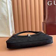 Gucci Jackie Slim medium shoulder bag Black Canvas-27*13*3.5cm - 5