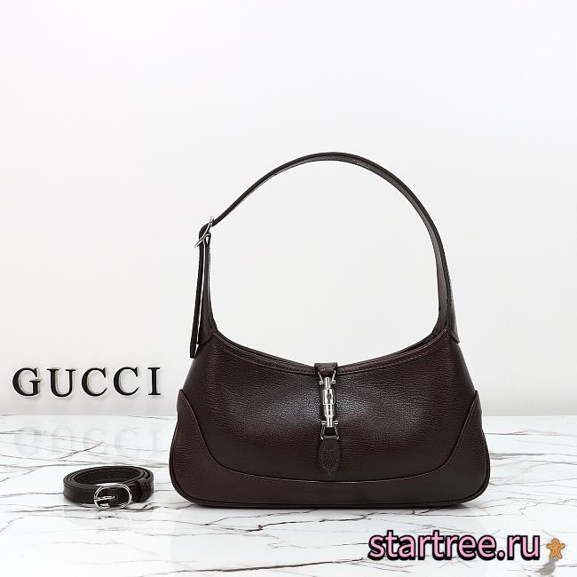 Gucci Jackie Slim medium shoulder bag Brown-27*13*3.5cm - 1