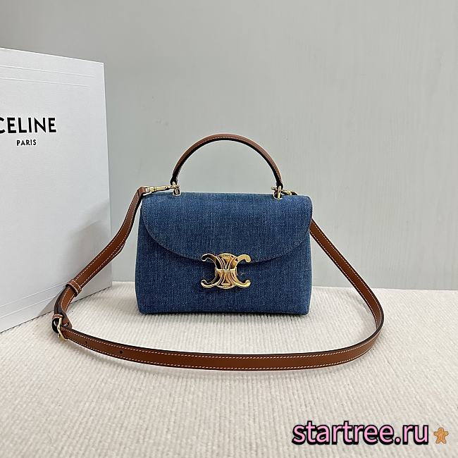 Celine Teen Nino Bag Denim-20.5x13x8cm - 1